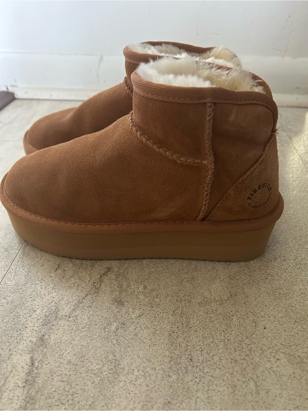 Dearfoams Shearling Platform Ankle Boots - Women
